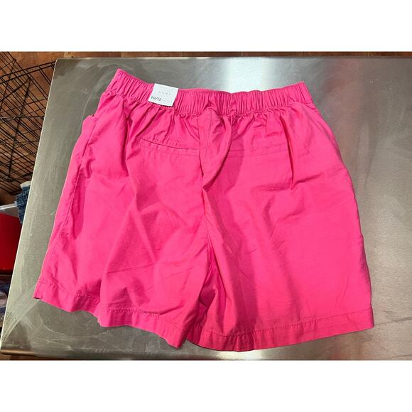 Lane Bryant NWT Women’s Shorts 10/12 Hot Pink Elastic Waist Drawstring Pockets - Picture 2 of 9